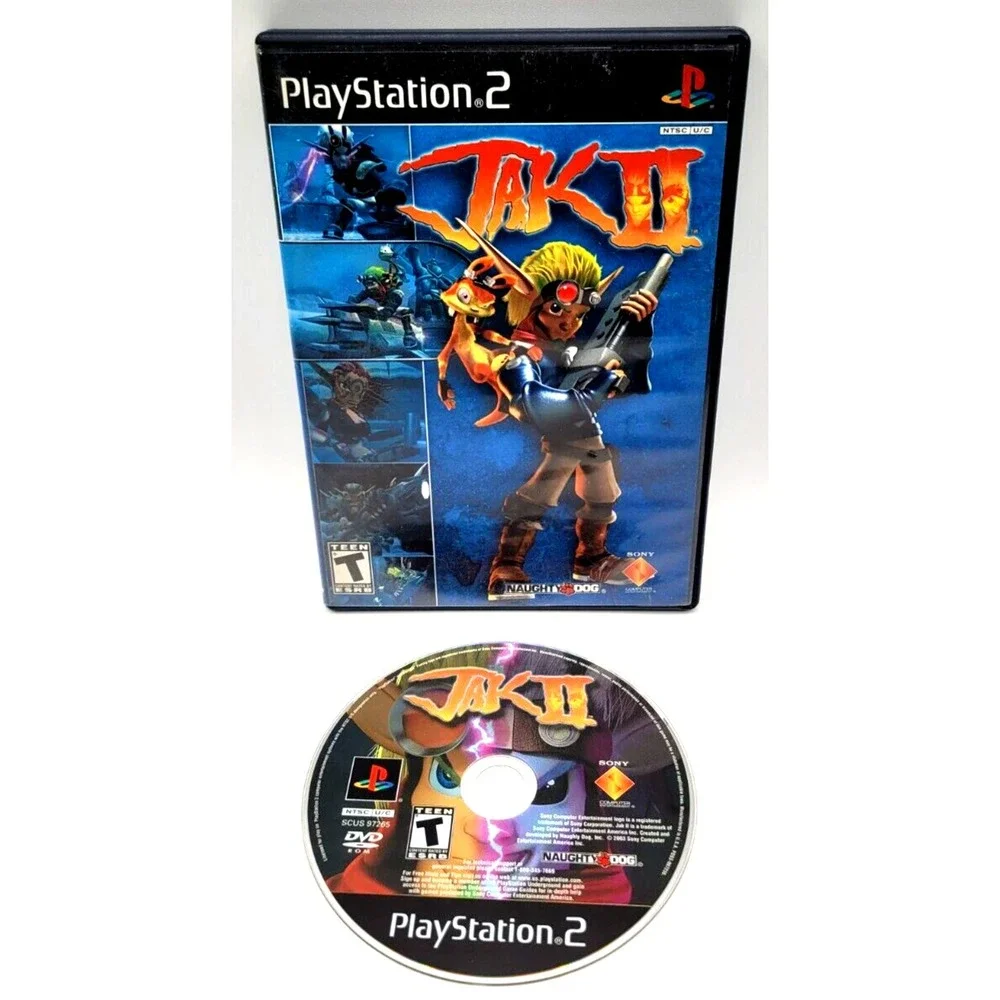 JAK II PS2 GAME‎ GAME CASE & GAME NAUGHTY DOG PLAYSTATION 2